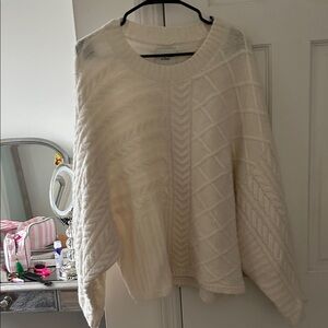 Abercrombie & Fitch Textured Cream Sweater